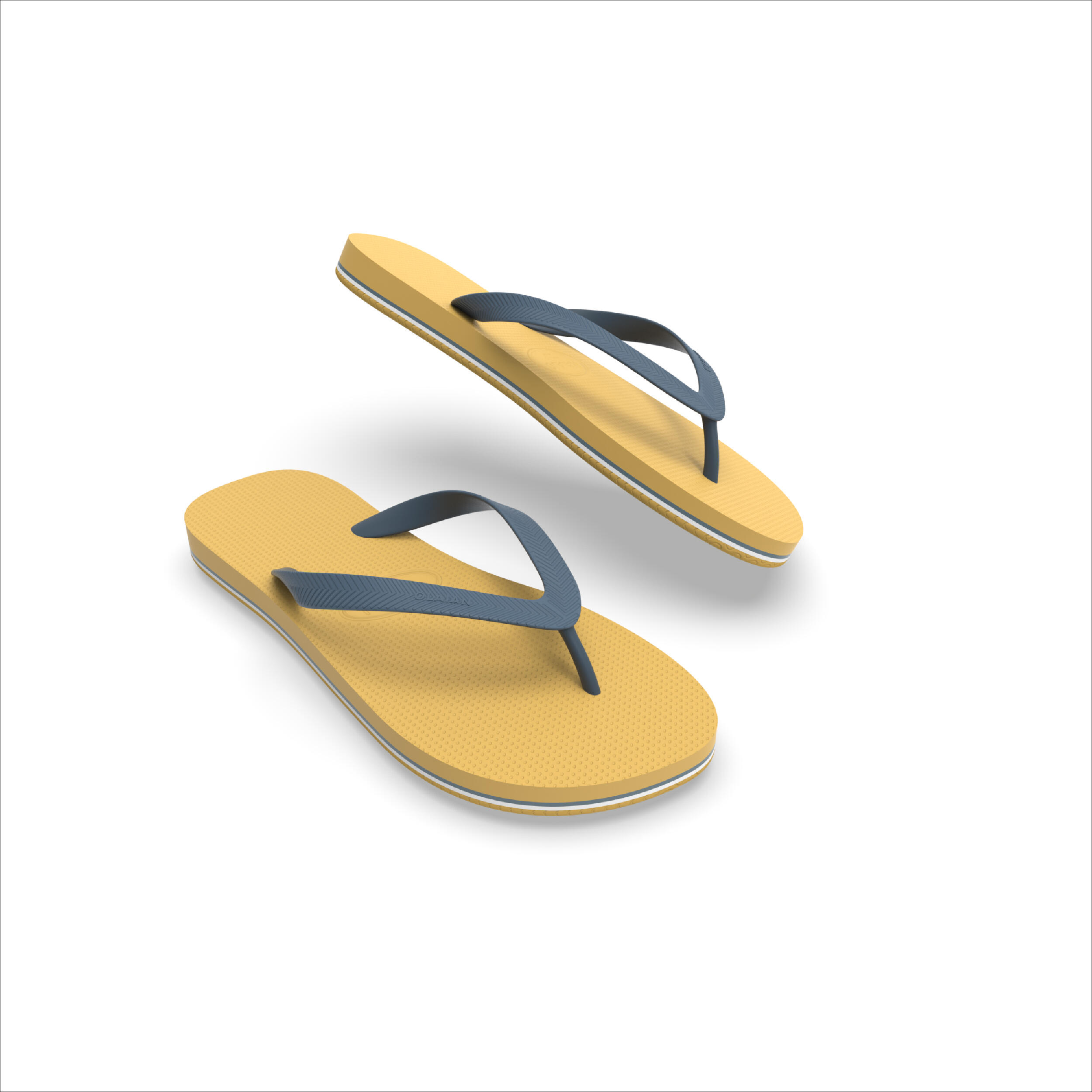 Men's Flip-Flops - 500 Yellow White 1/1