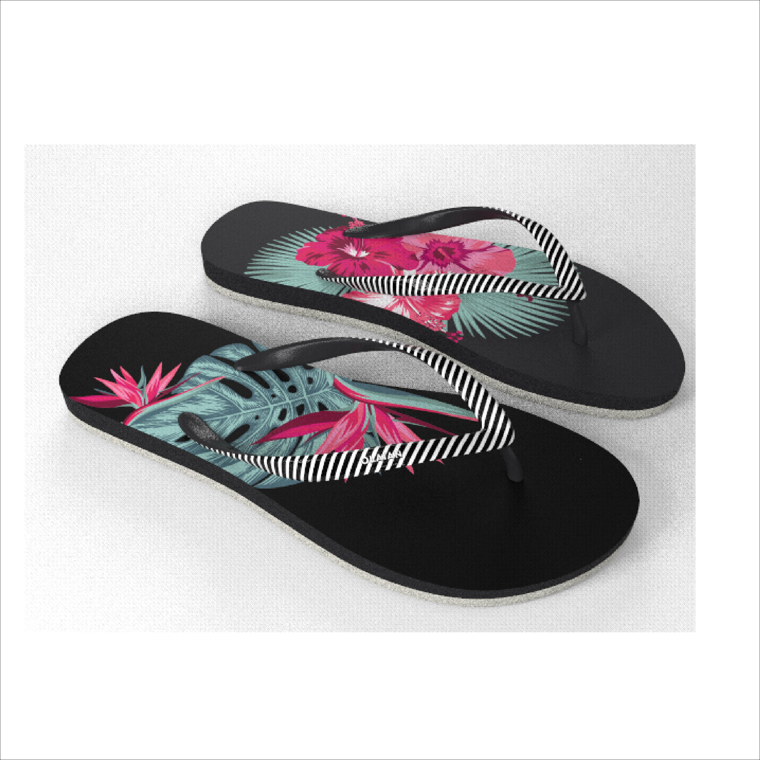 OLAIAN Women's flip-flops -190 Paradise black pink