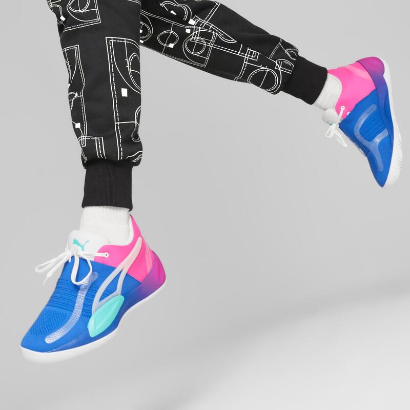 Pánské basketbalové boty Puma Rise Nitro modro-růžové 