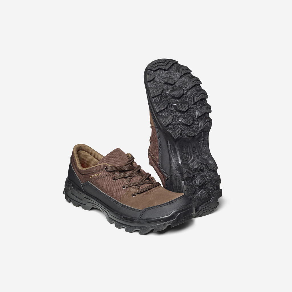 Breathable Hunting Shoes Crosshunt 100 brown low