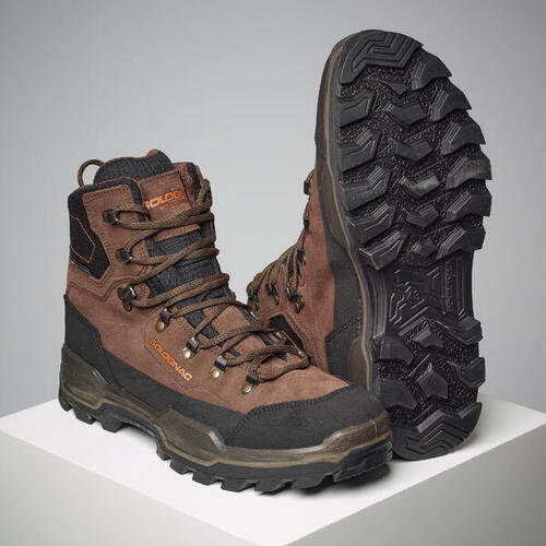 CHAUSSURES CHASSE IMPERMEABLES RESISTANTES MARRON CROSSHUNT 500
