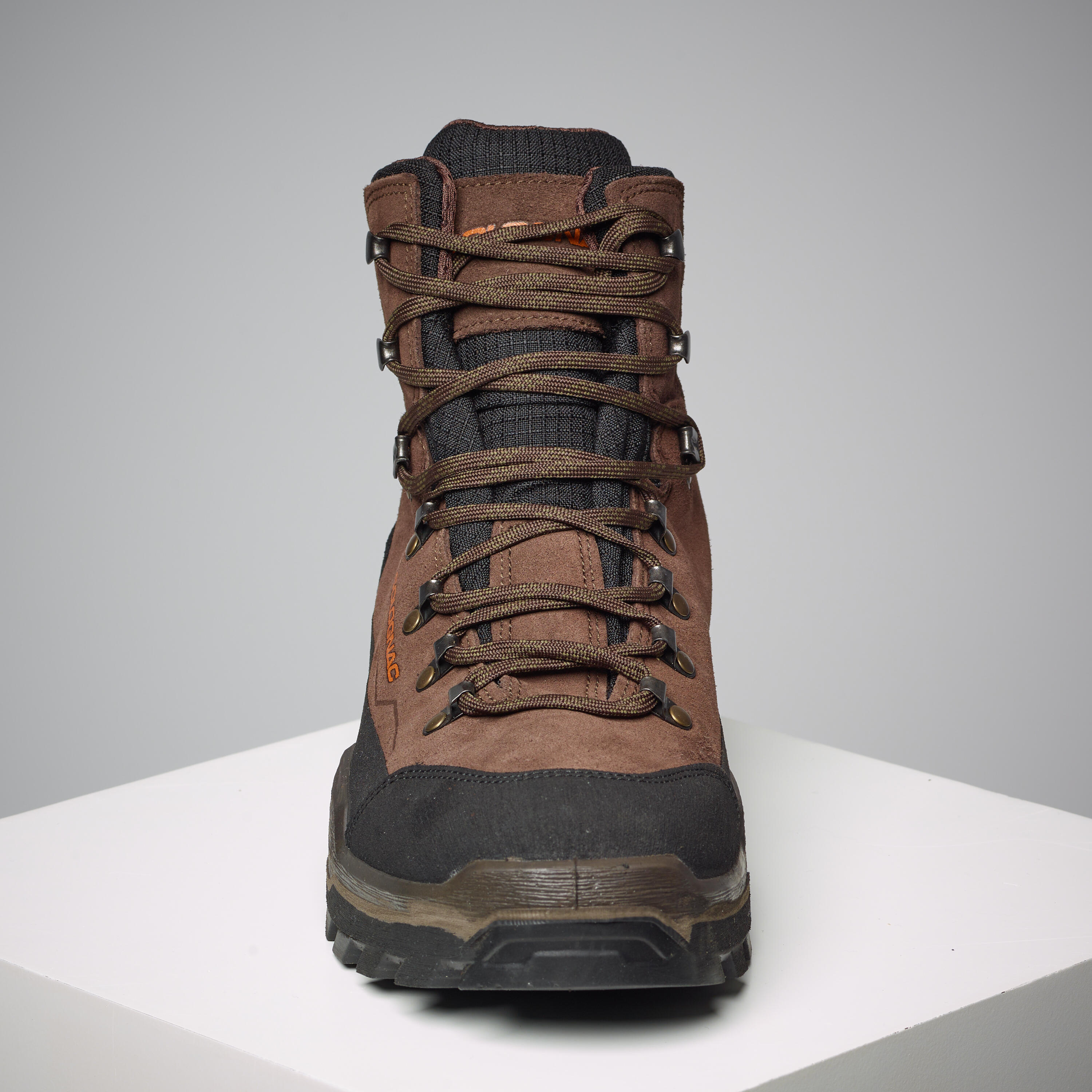 Hunting Waterproof Durable Boots - Crosshunt 500 Brown - SOLOGNAC