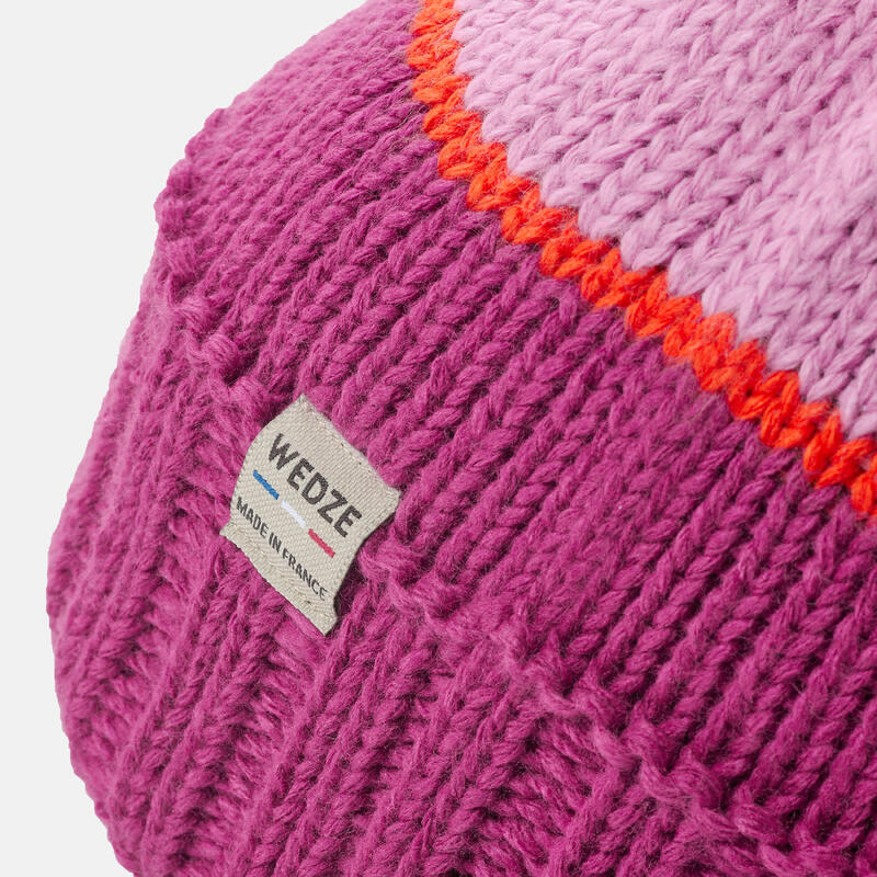 BONNET DE SKI MADE IN FRANCE ENFANT - GRAND NORD - ROSE