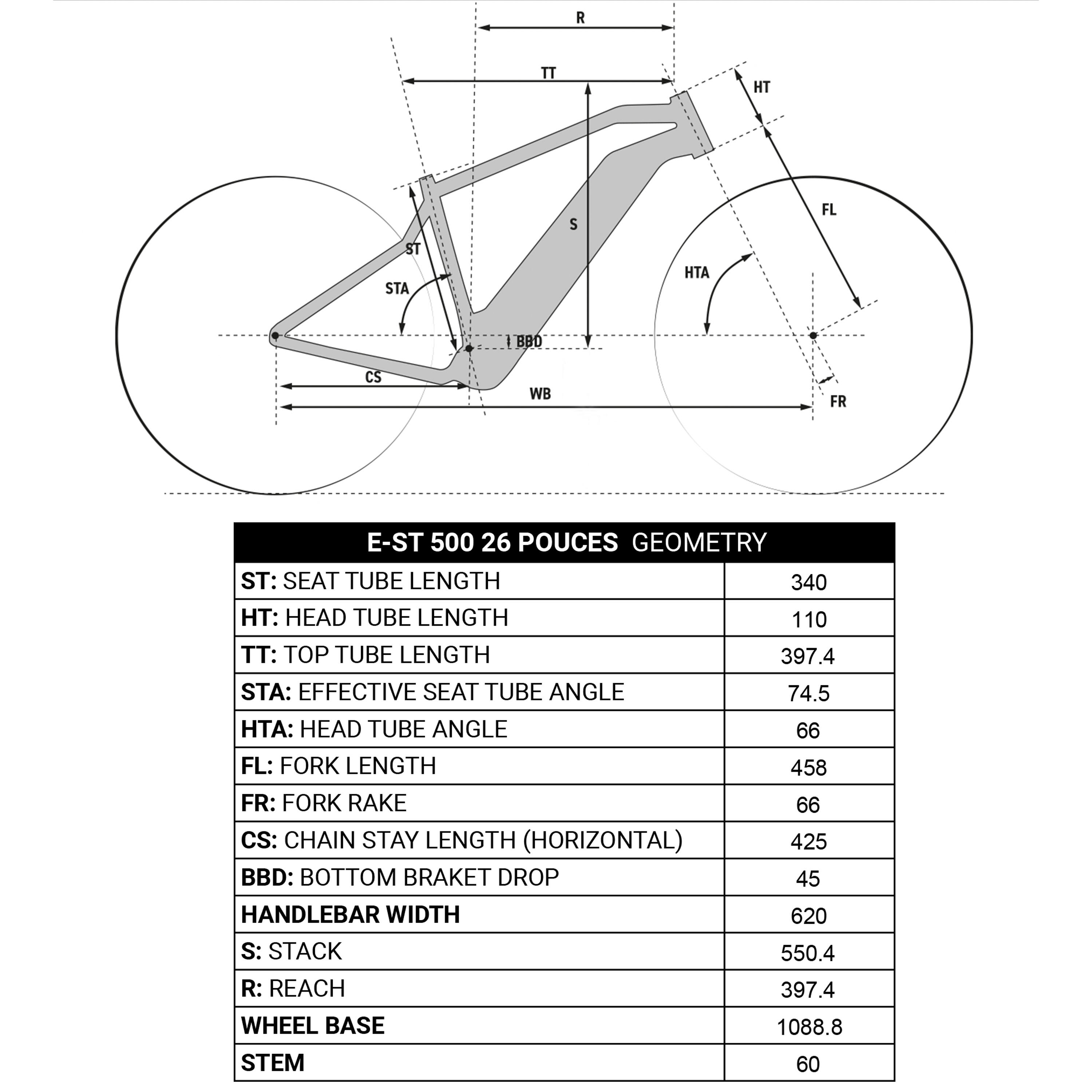 26-Inch 9-12 Years Electric Mountain Bike E ST 500 16/16