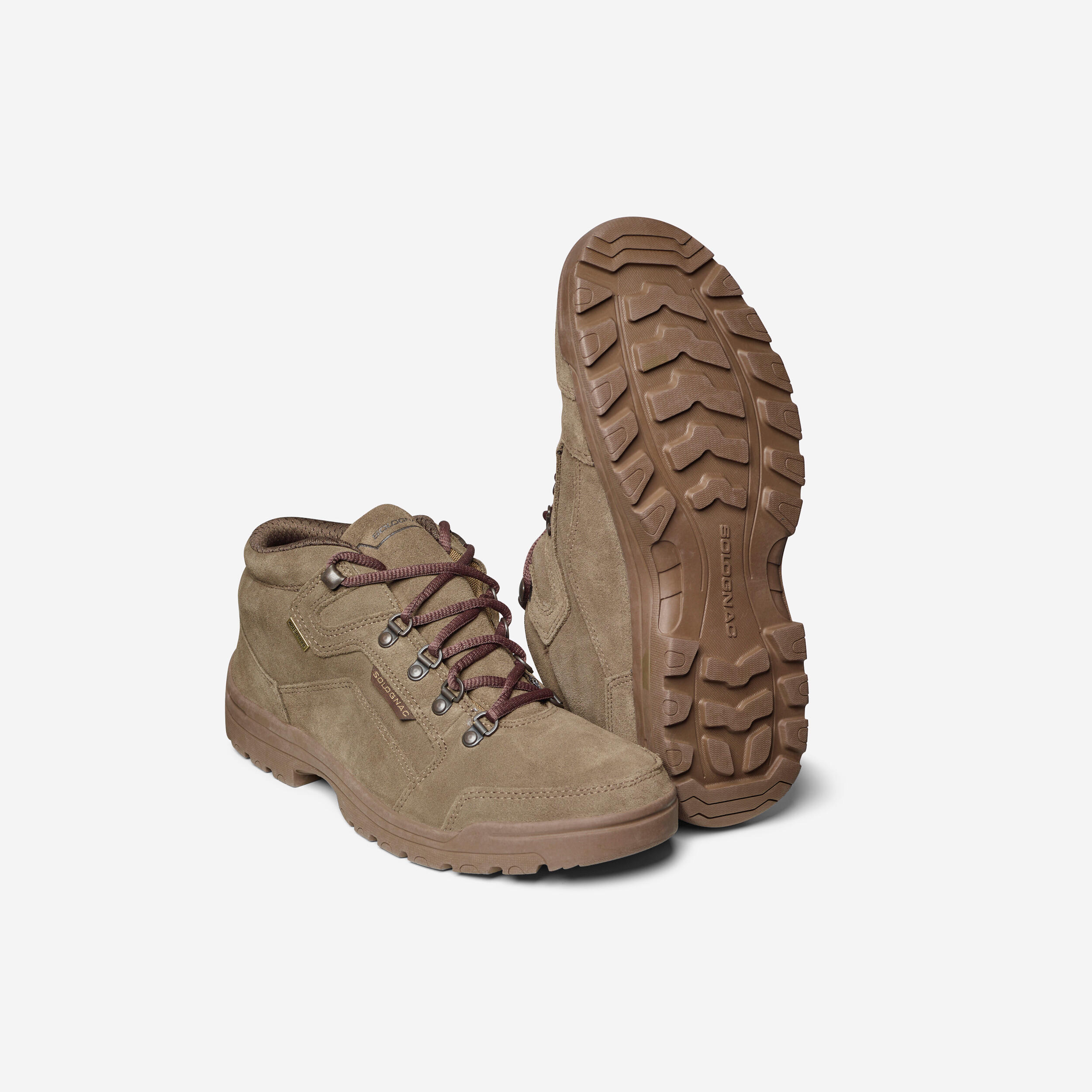 SOLOGNAC Botes Caça Solognac 500 Home Impermeables Lleugeres Marró Canya Mitjana