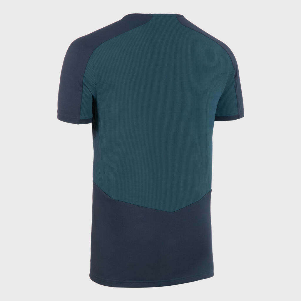 Vīriešu krekls regbija treniņiem ar īsām piedurknēm “R500”, zils