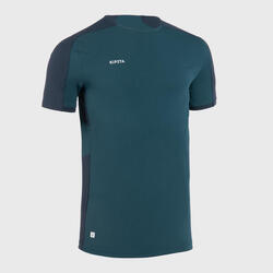 Trainingsshirt met korte mouwen voor rugby voor heren R500 blauw