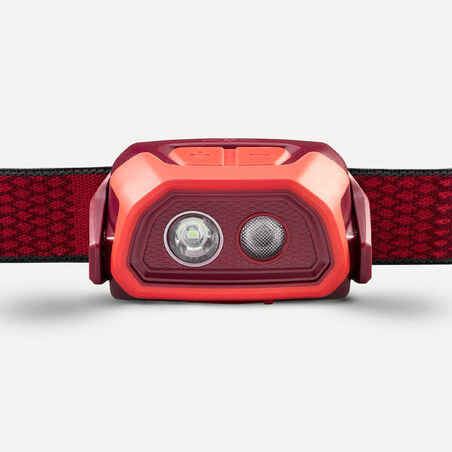 300 liumenų įkraunamas galvos prožektorius „HL500 USB V3“, raudonas 