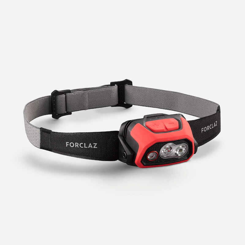 RECHARGEABLE HEADLAMP 600 LUMENS HL900 USB V3 red Decathlon