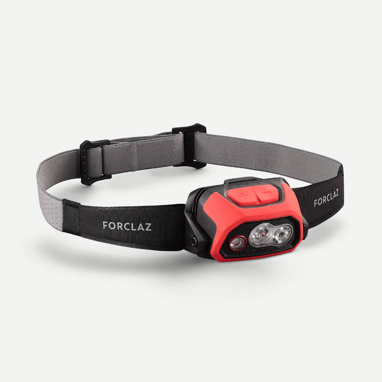 USB Rechargeable Head Torch HL900 600 Lumen Red/Grey