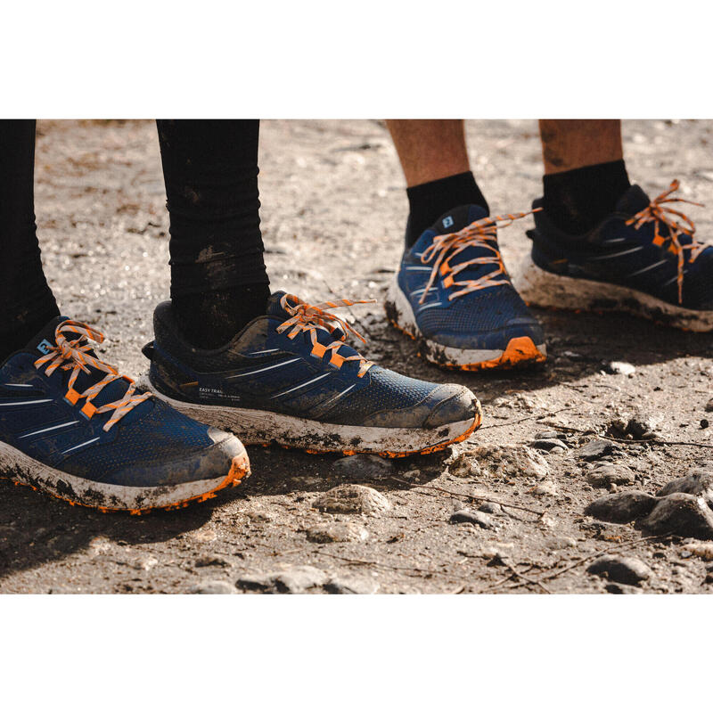 Scarpe trail uomo EASYTRAIL blu-arancione