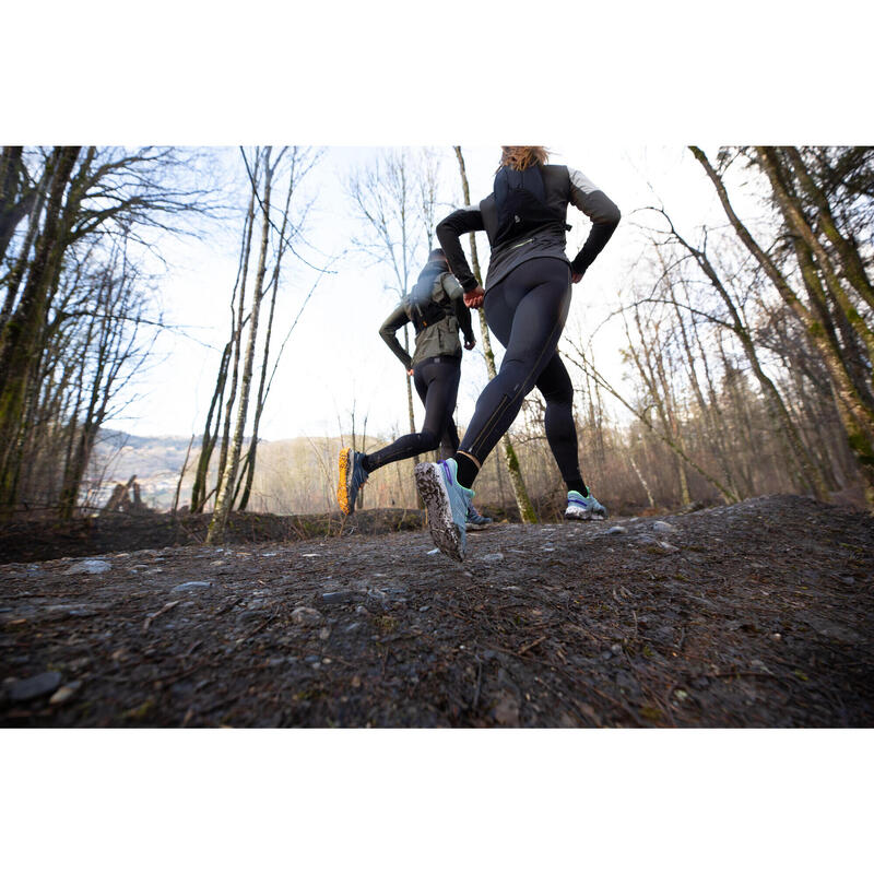 Trailschoenen voor dames Easytrail blauw groen