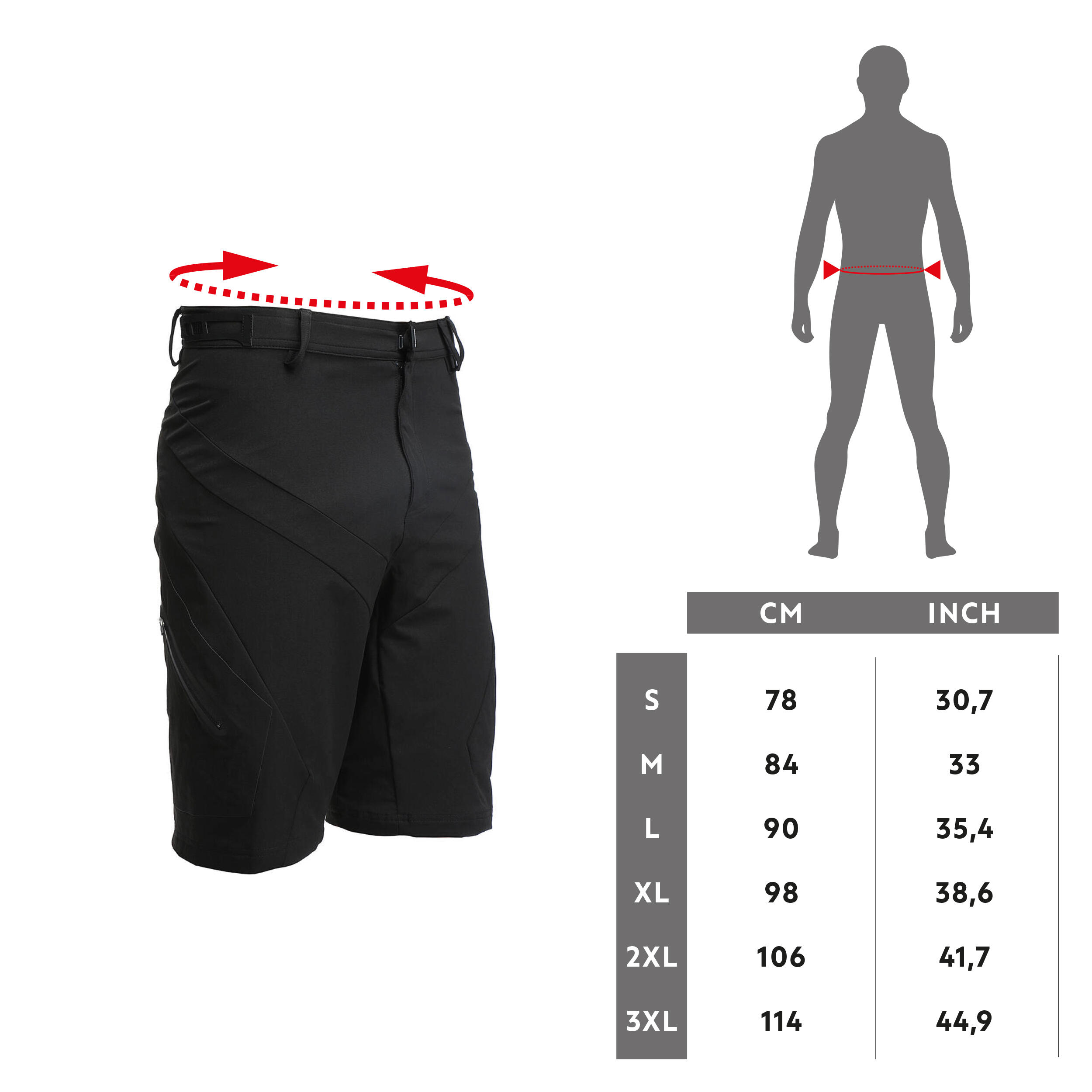 Mountain Bike Cycling Shorts EXPL 700 Black Decathlon