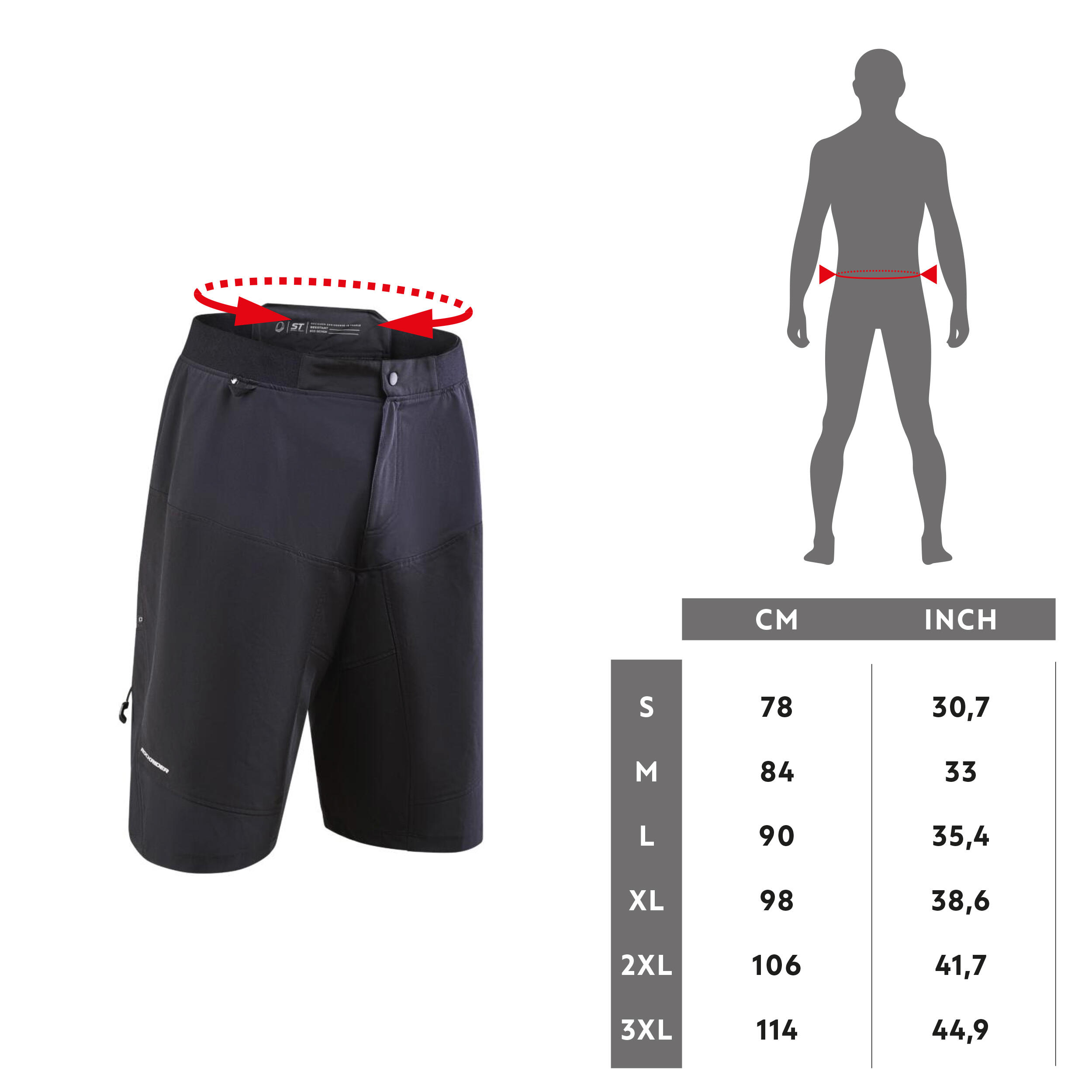 Men's MTB Biking Shorts EXPL 500 - Black 5/12