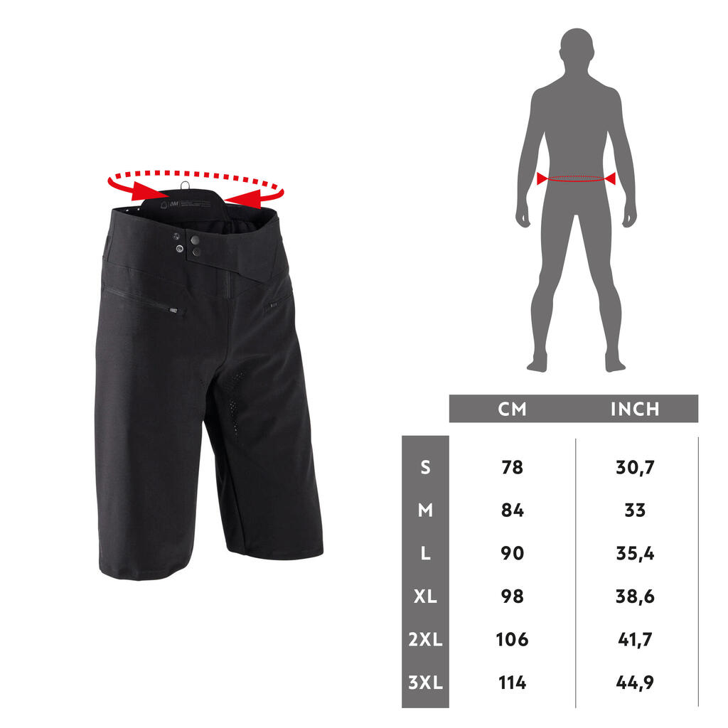 Pantaloneta ciclismo mtb enduro VTT FEEL hombre Rocrider - negra