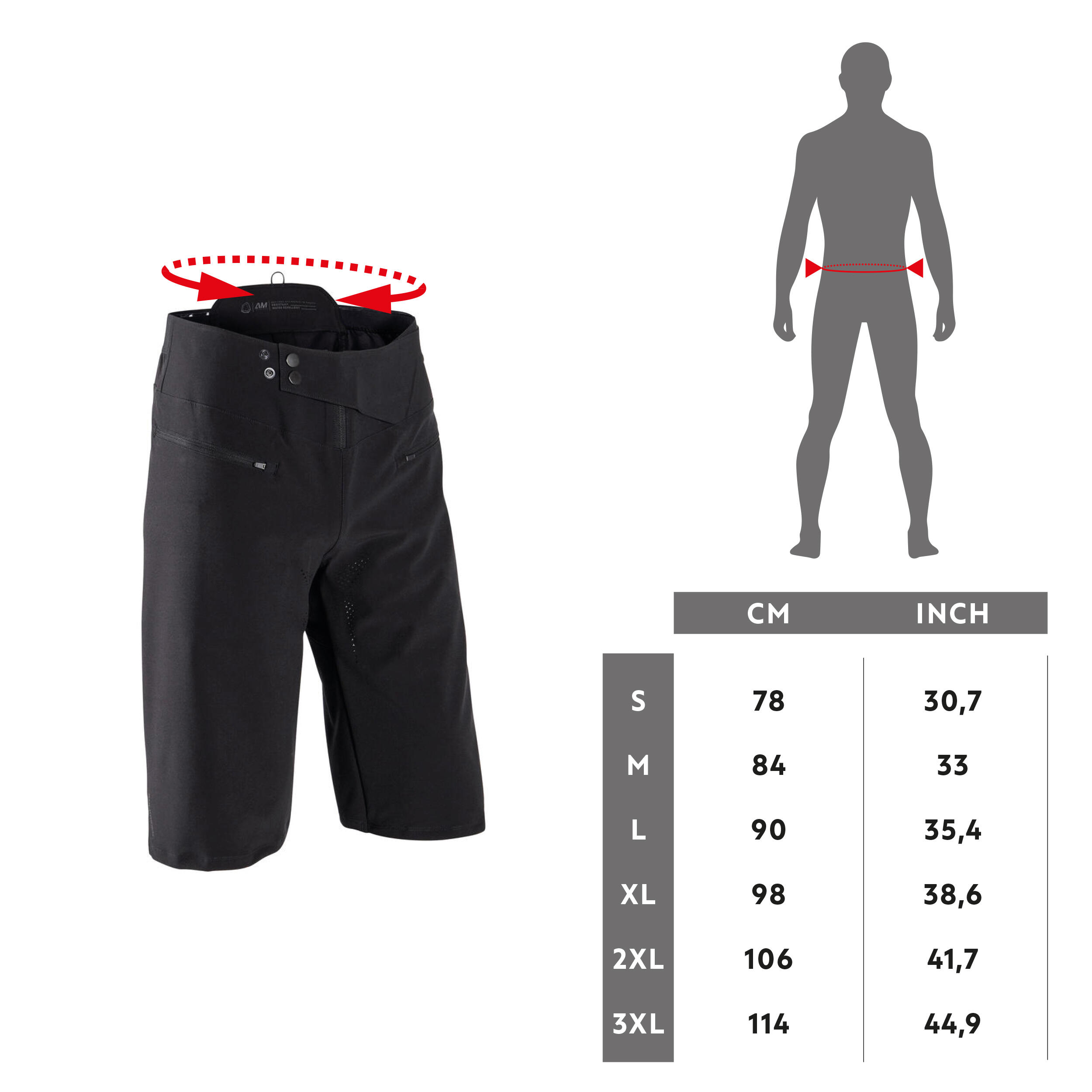 Pantaloncini mtb all mountain uomo FEEL neri ROCKRIDER Decathlon