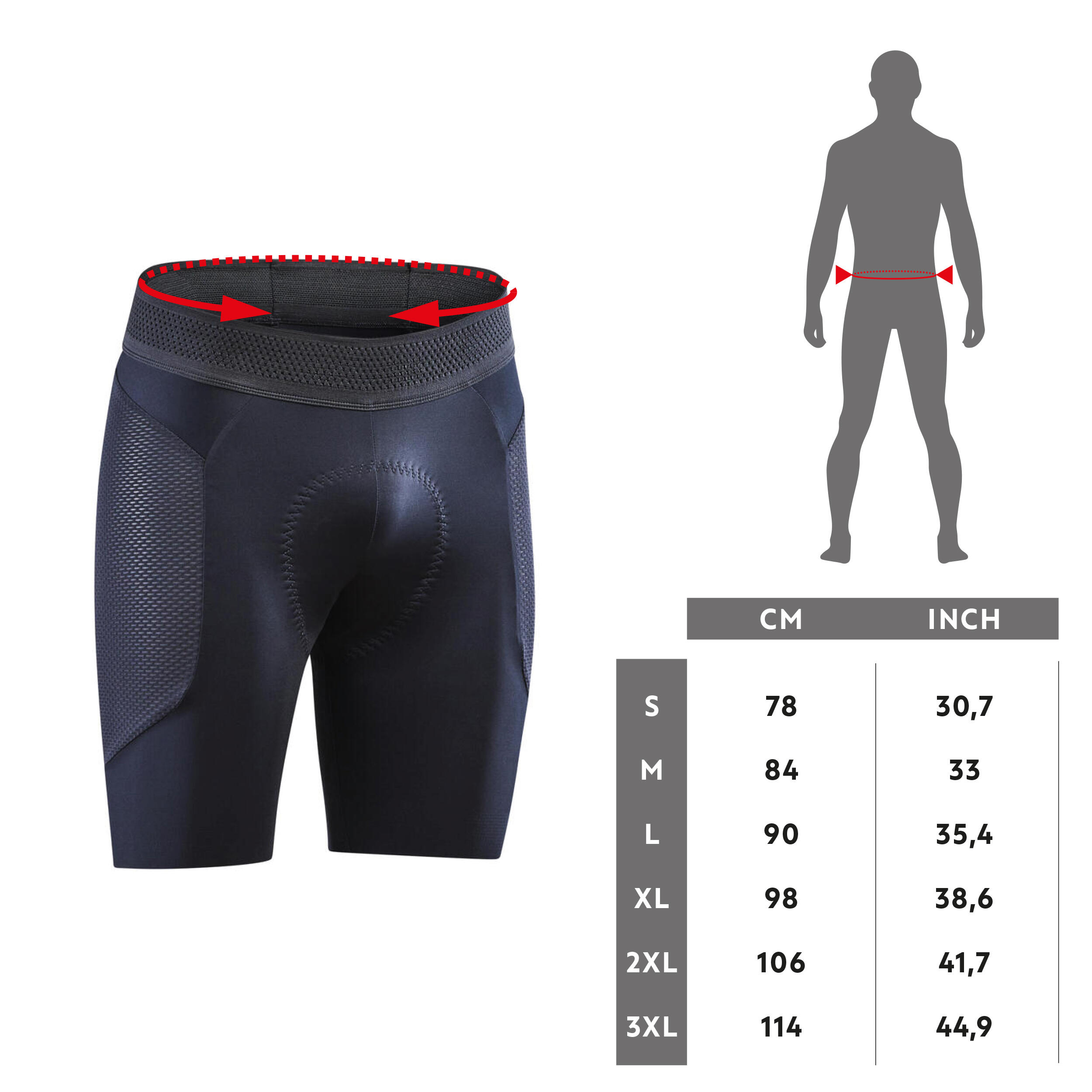 Mountain Bike Undershorts EXPL 700 - Grey 5/8