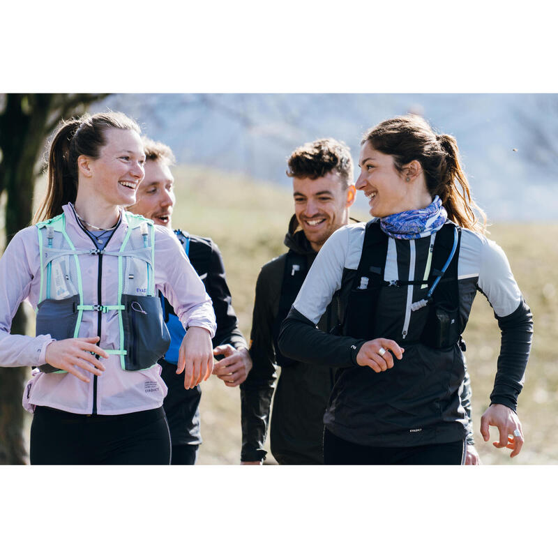 Softshell-Laufshirt langarm Trail Damen grau