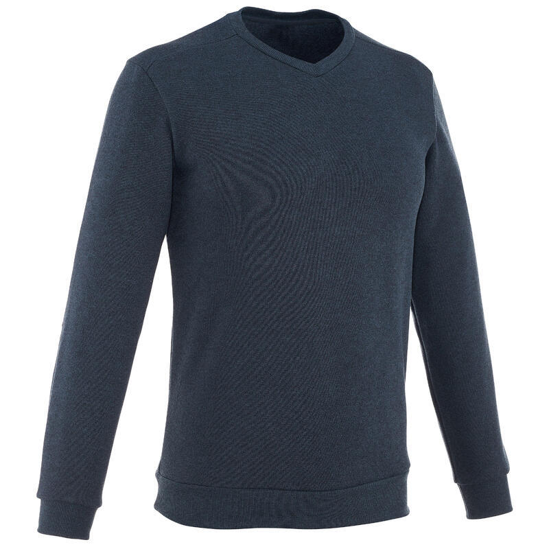 Jersey de montaña y trekking con cuello de pico Hombre Quechua NH150