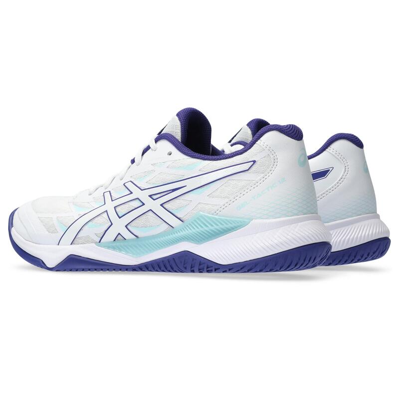 Badmintonschuhe Damen Asics Gel-Tactic 12 weiss/aubergine