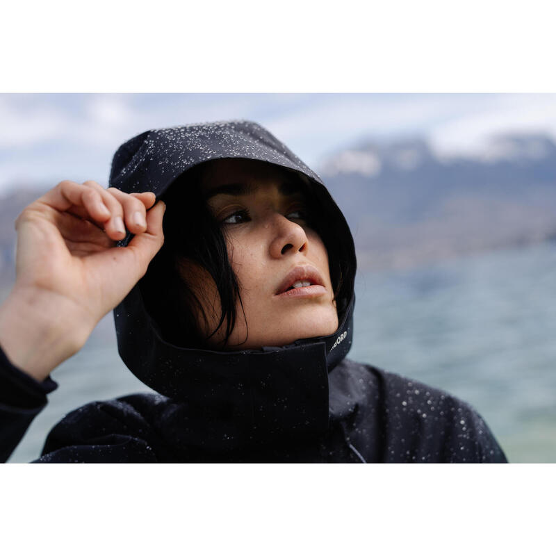 Veste chaude imperméable Voile coupe-vent Femme - SAILING 500 Gris foncé