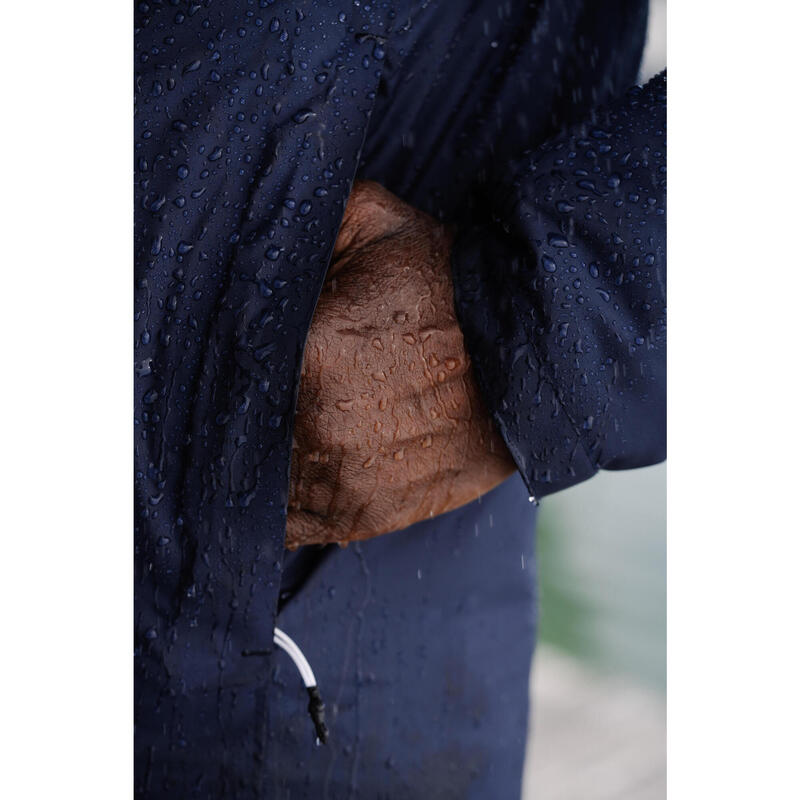 Veste chaude imperméable de voile et de pluie SAILING 100 Homme Bleu marine