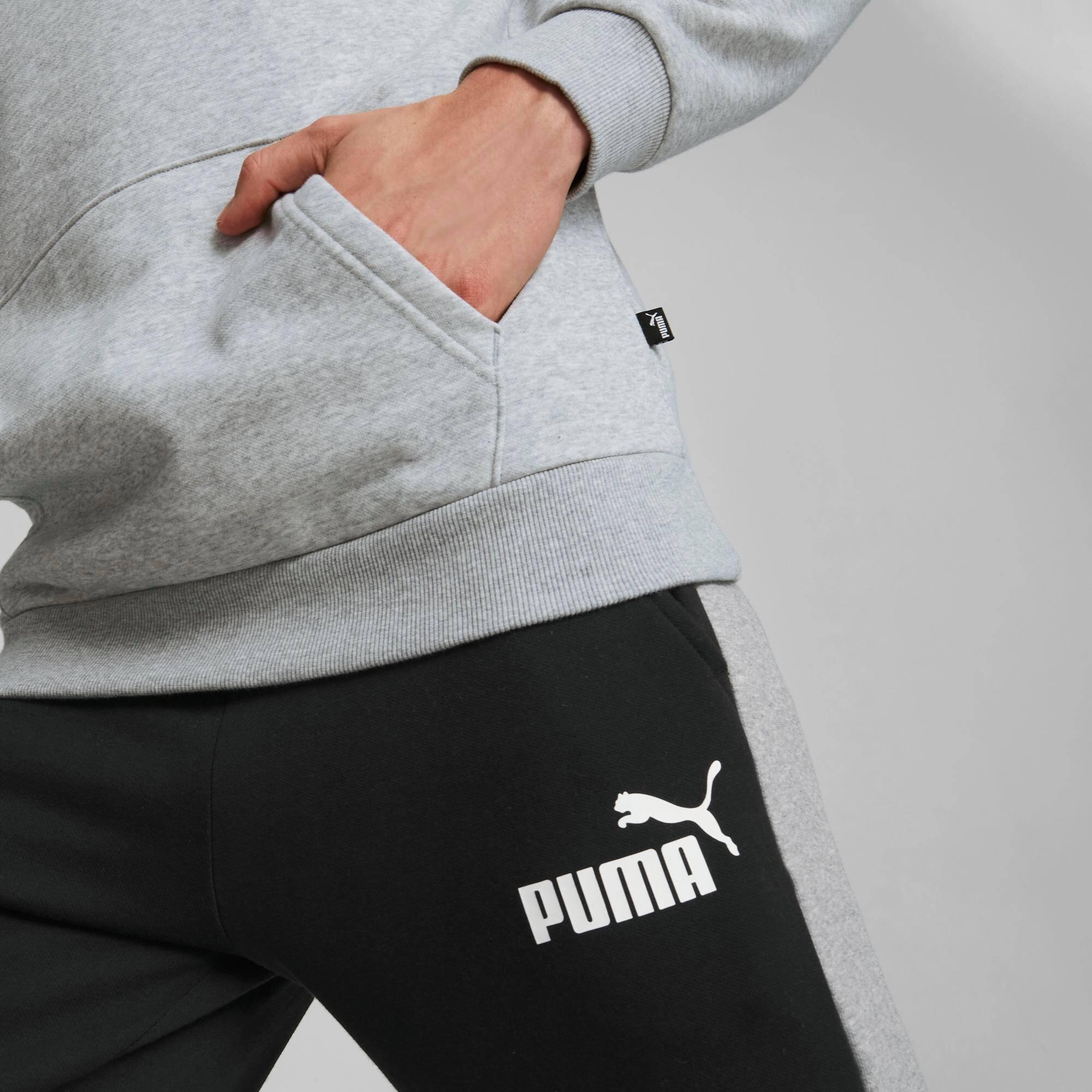 Puma ESS 2 Col Big Logo Men s Hoodie FL Light Grey
