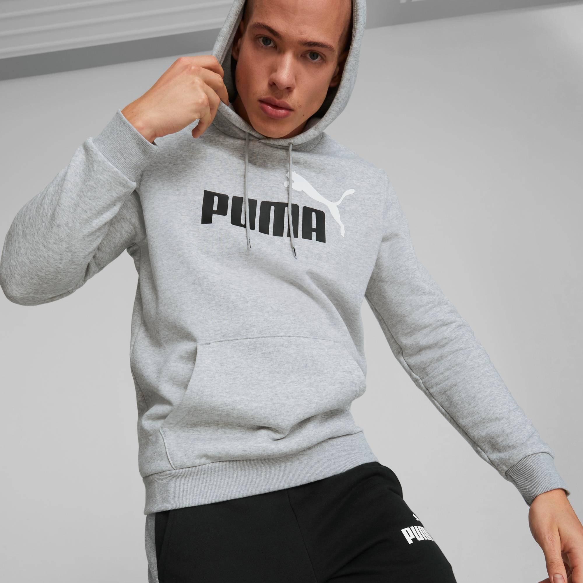 Puma ESS 2 Col Big Logo Men s Hoodie FL Light Grey