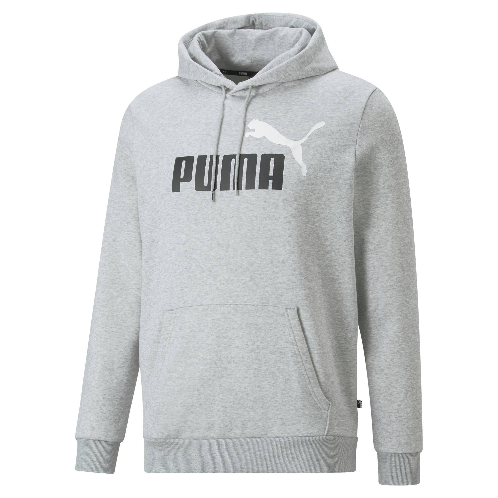 Puma ESS 2 Col Big Logo Men s Hoodie FL Light Grey