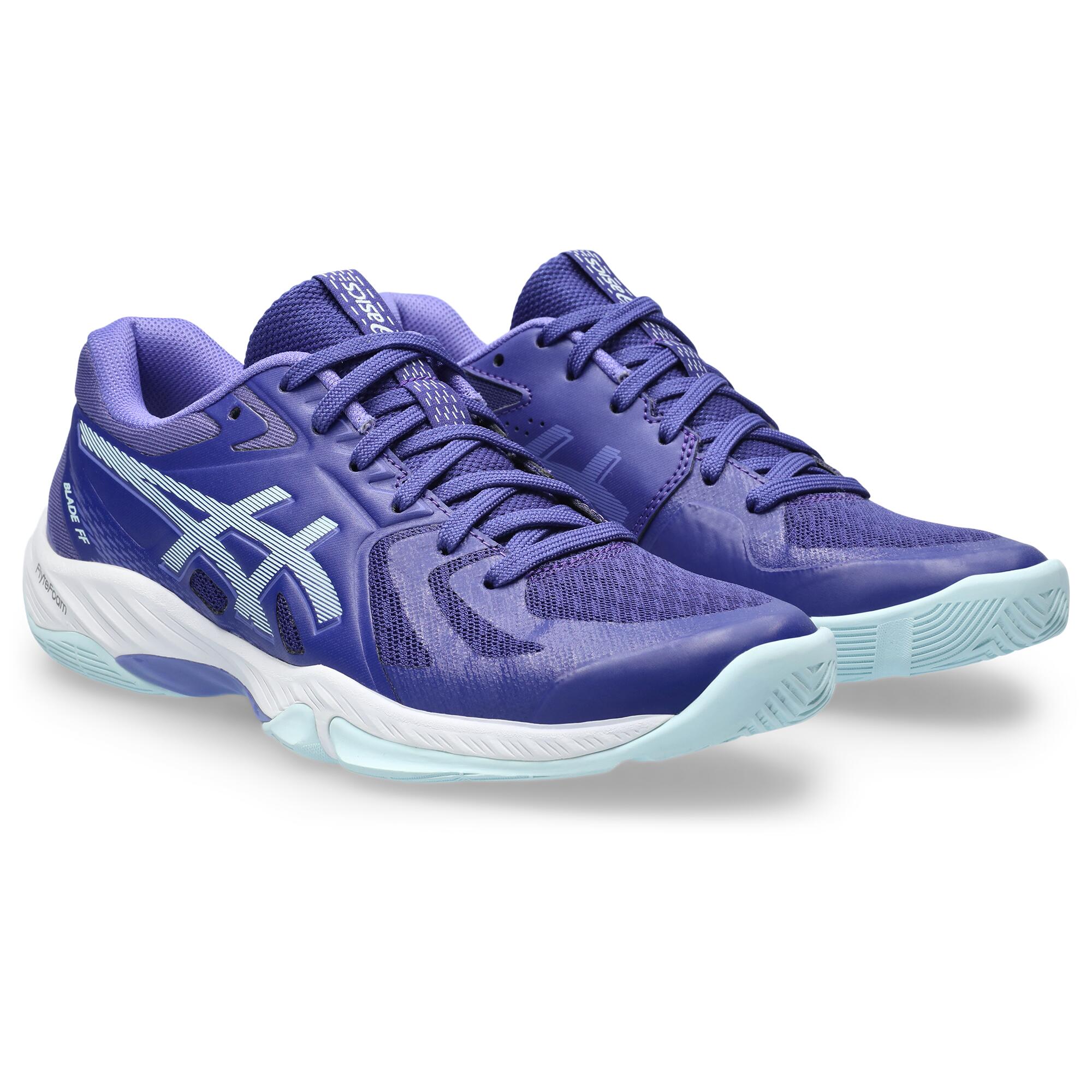 ASICS Badmintonschoenen voor dames BLADE FF aubergine/aquamarijn | Decathlon