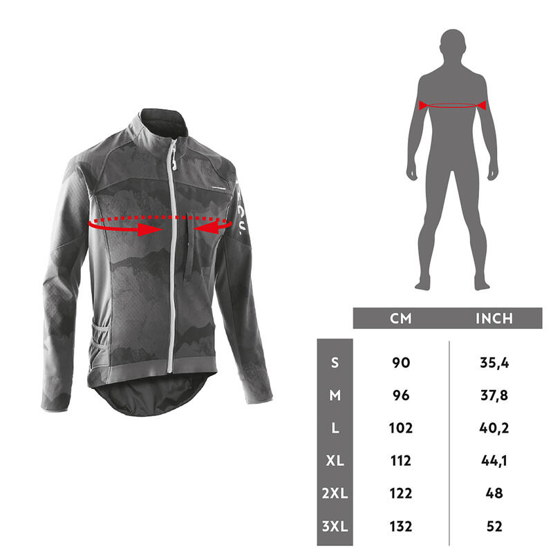 Veste de vélo VTT Randonnée Homme ST 500 rouge noire