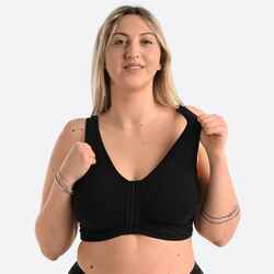 Front Fastening Sports Bra - Black