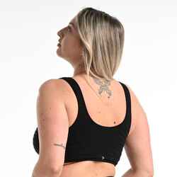 Front Fastening Sports Bra - Black