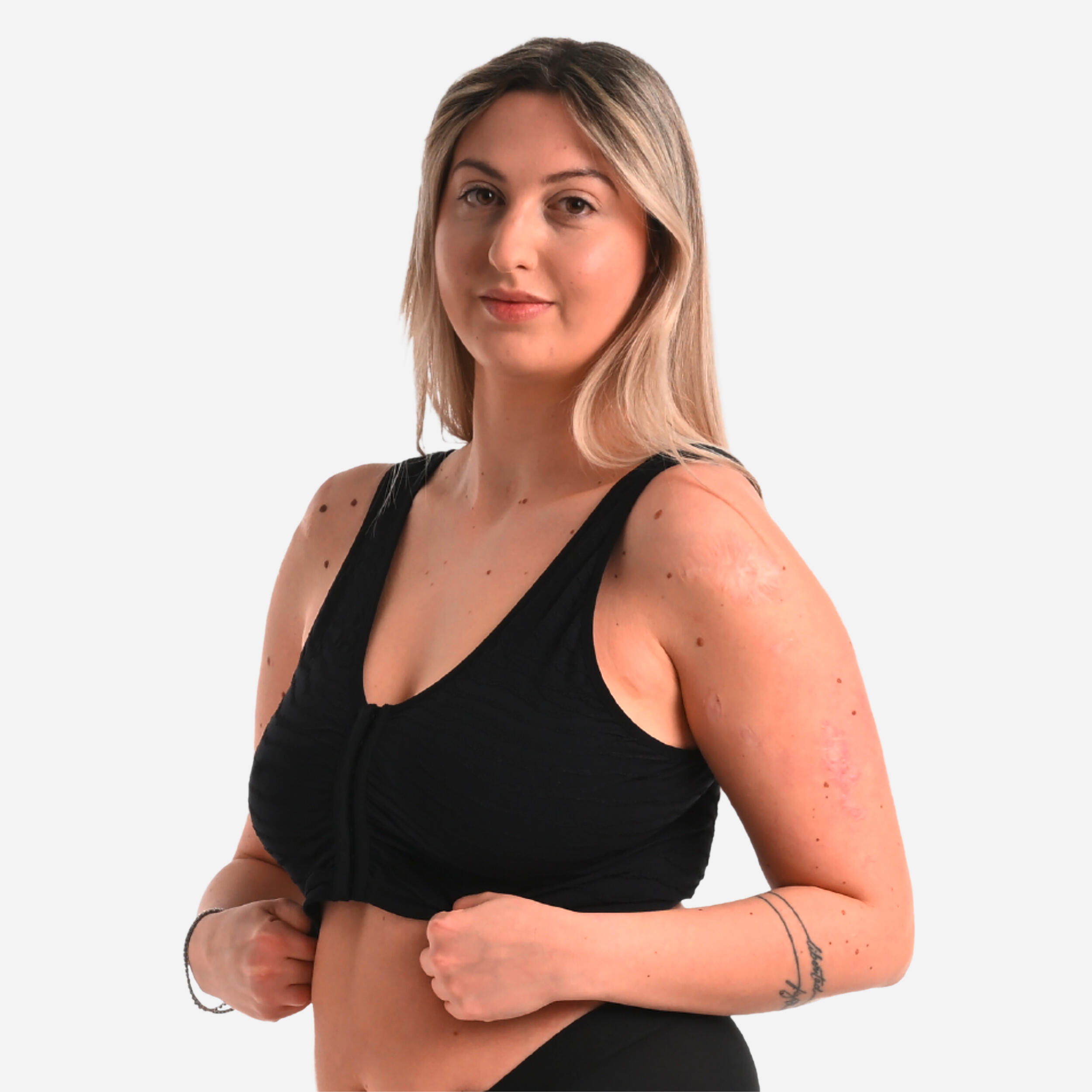 soutien-gorge avec ouverture devant noir - decathlon