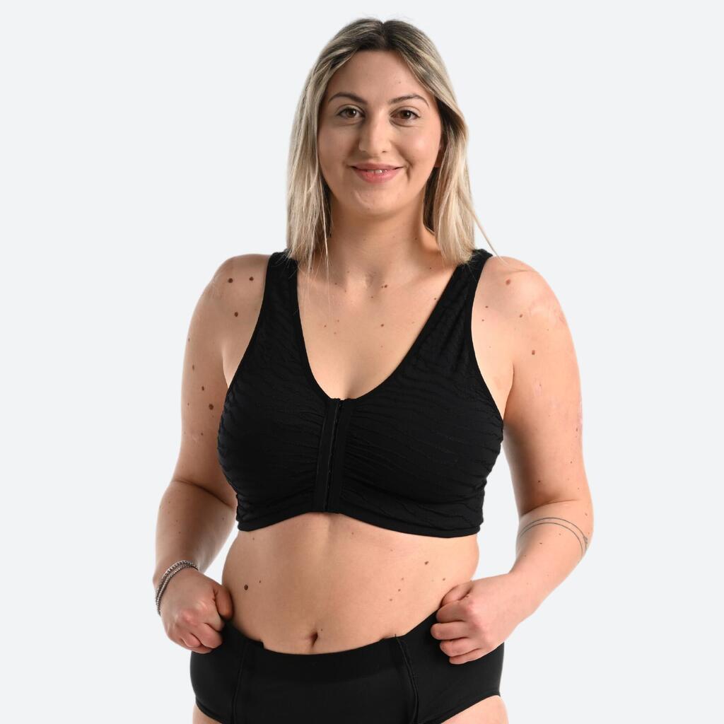 Front Fastening Sports Bra - White