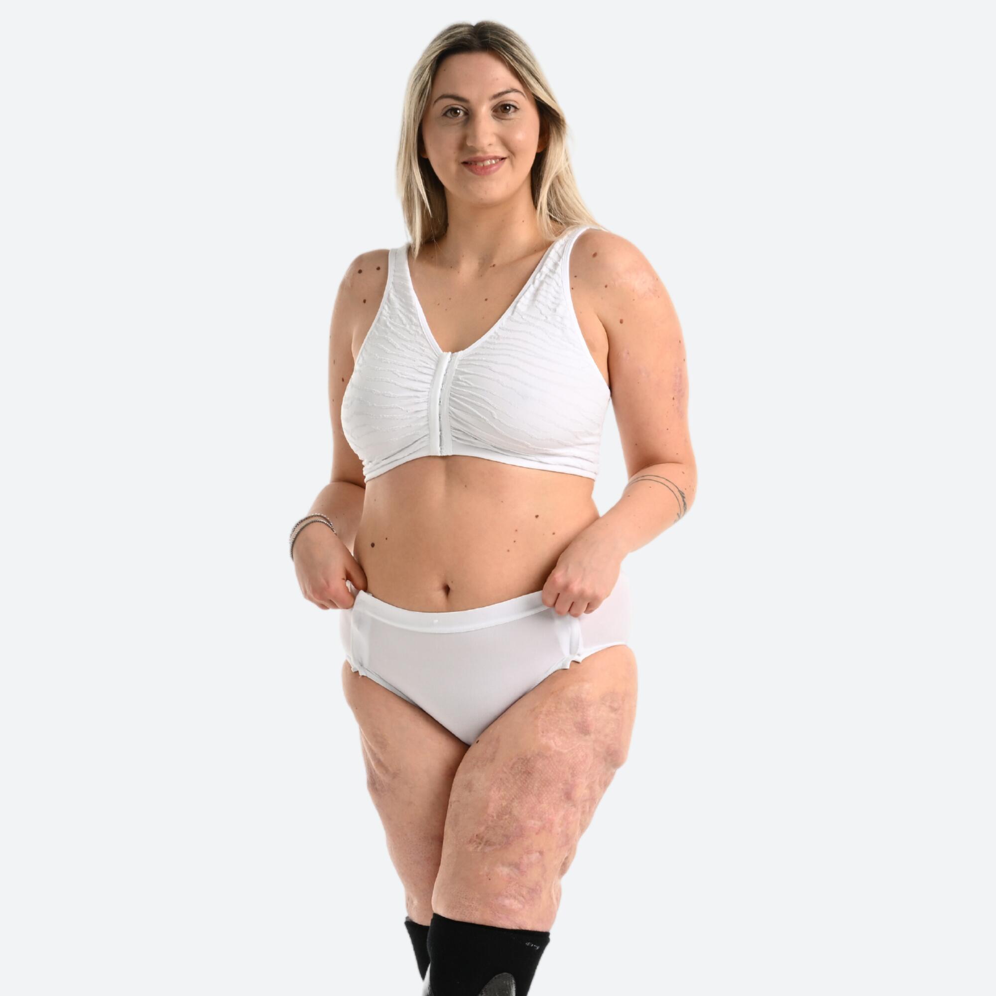 Culotte ouvrante à velcro blanche pour femme 4/5
