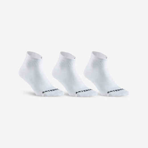 
      Čarape za tenis RS 100 Mid srednje visoke bijele 3 para
  