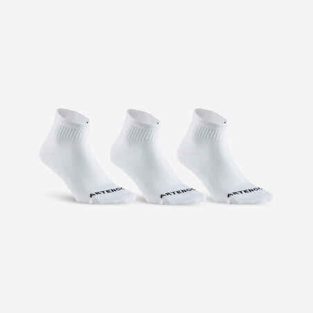 Mid Tennis Socks RS 100 Tri-Pack - White