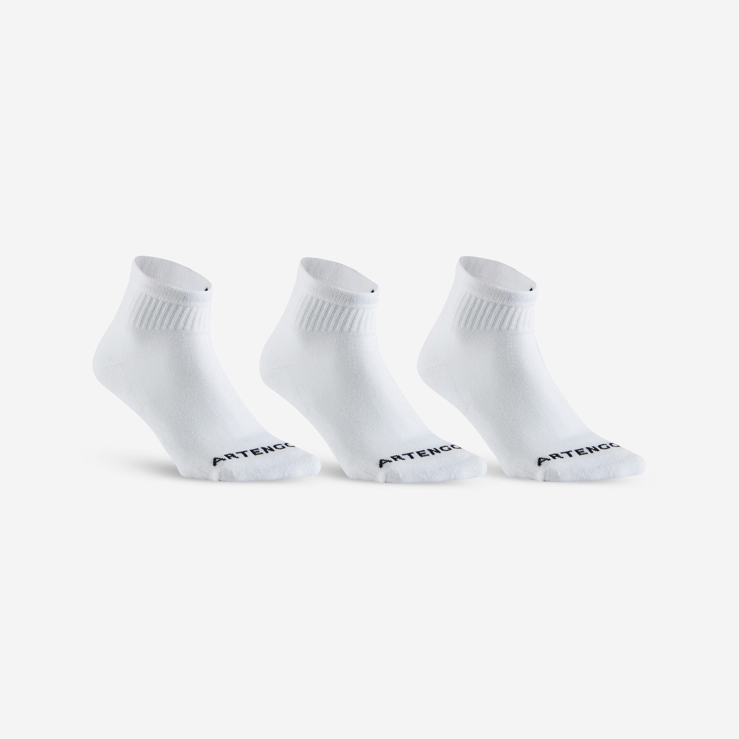 ARTENGO Mid Tennis Socks RS 100 Tri-Pack - White