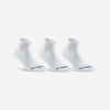 Tenisové ponožky RS 100 stredne vysoké 3 páry biele