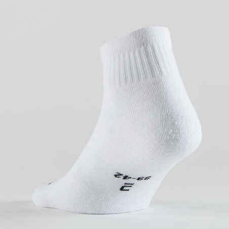 Mid Tennis Socks RS 100 Tri-Pack - White