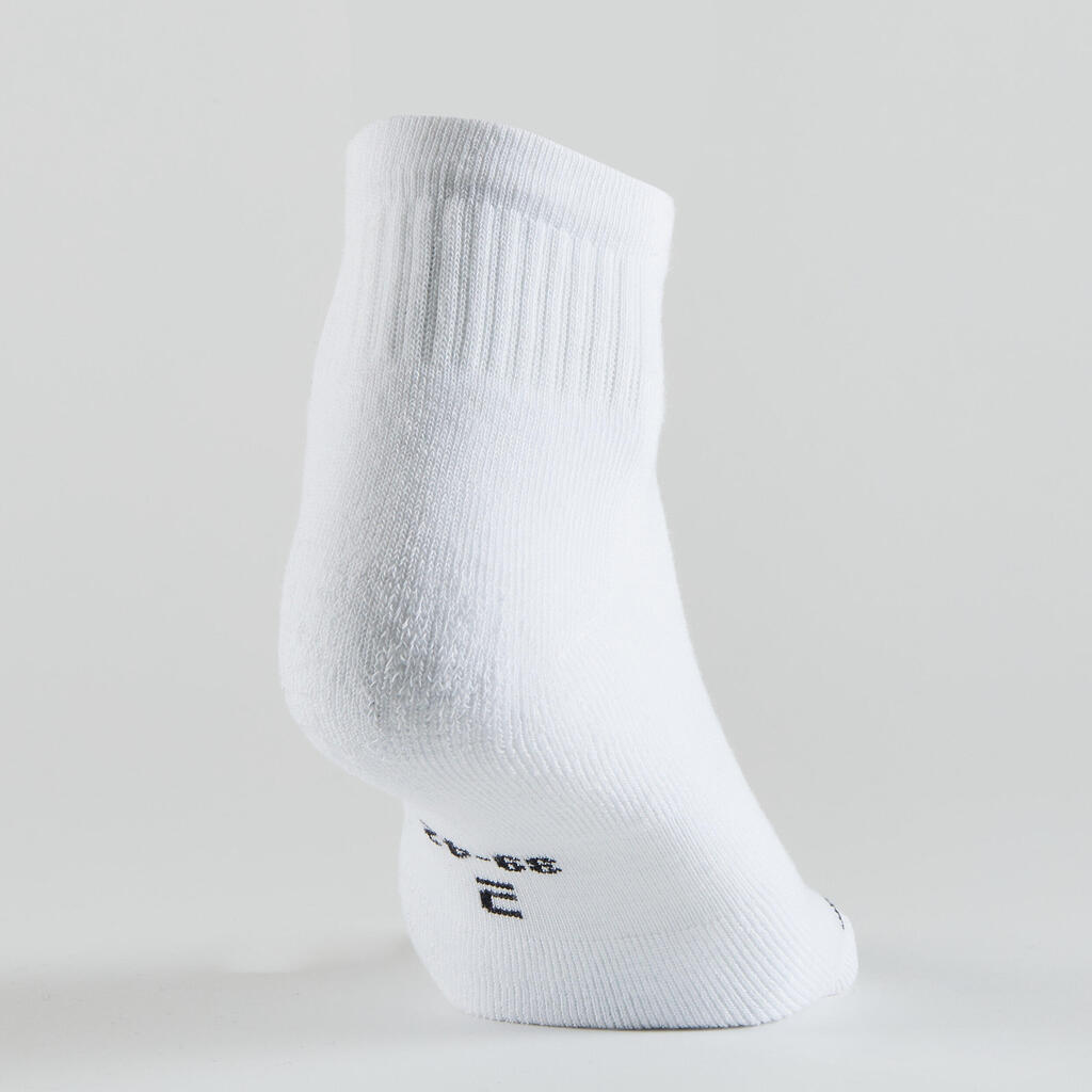 Crne čarape srednje visine za tenis RS 100 (3 para)