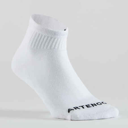 Čarape za tenis RS 100 Mid srednje visoke bijele 3 para