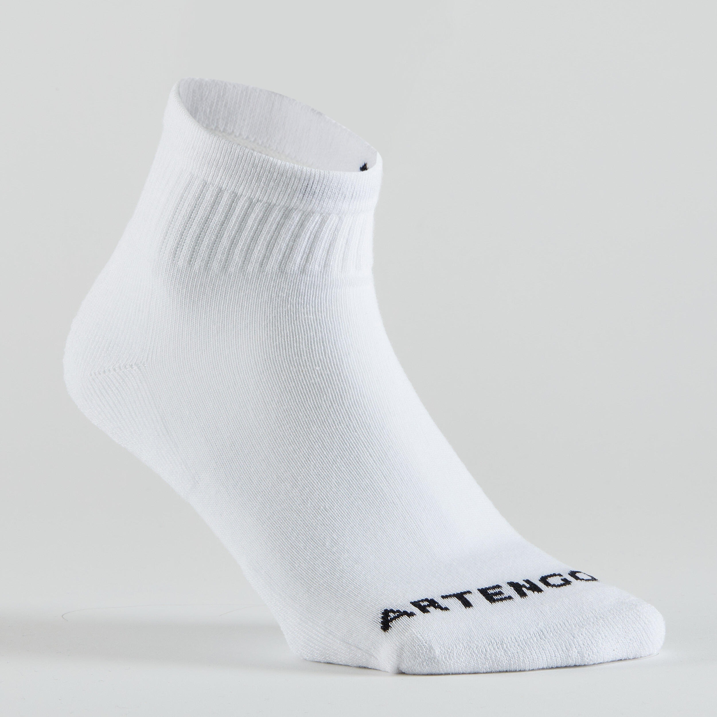 Mid Tennis Socks RS 100 Tri-Pack - White 2/6