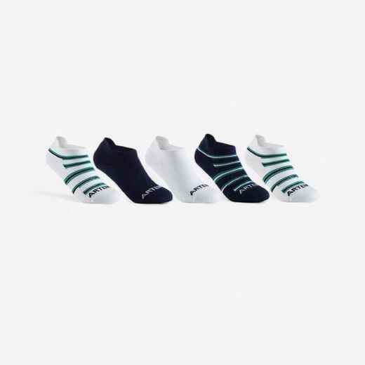 
      Kids' Low Tennis Socks RS 160 5-Pack - White/Navy
  