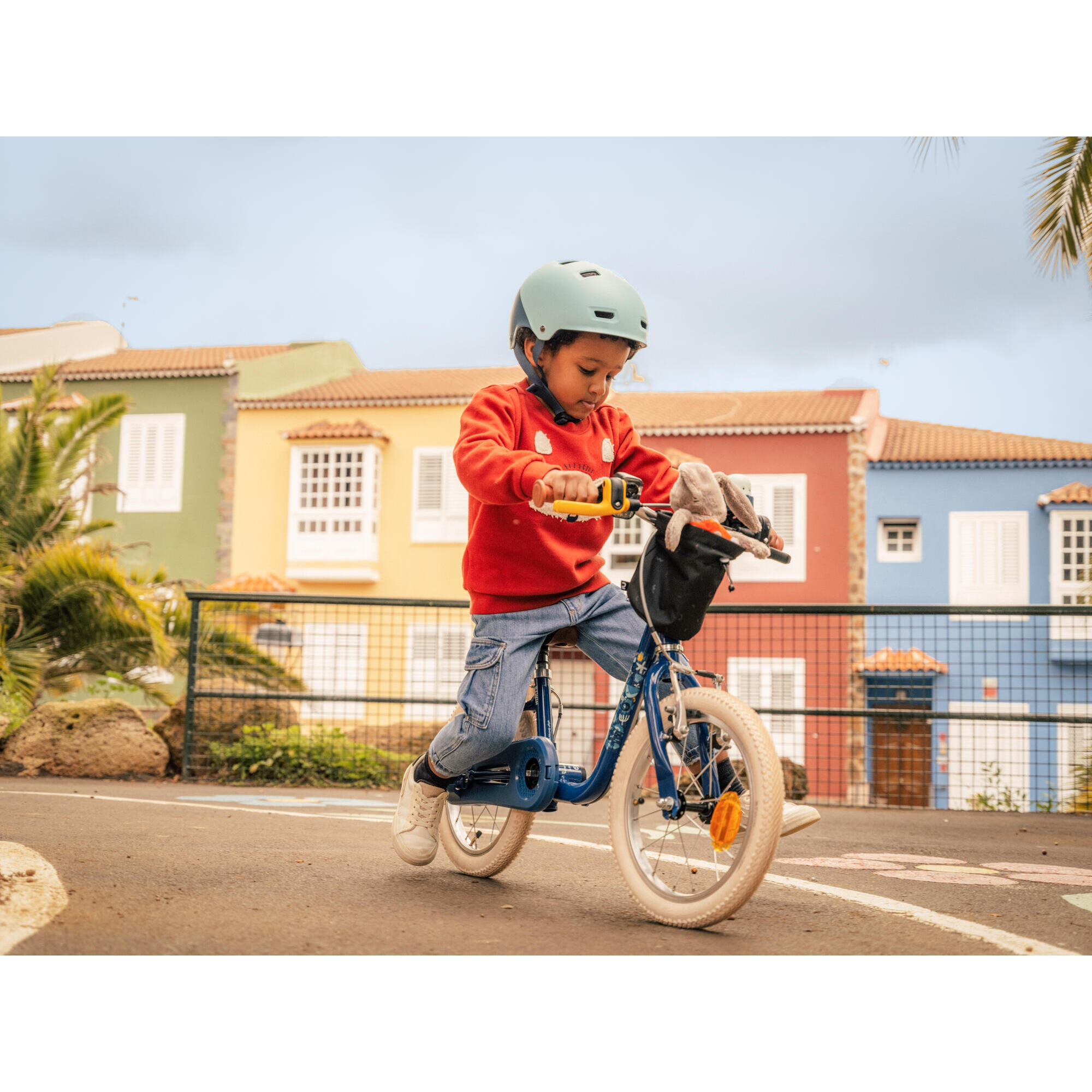 BICICLETTA 2IN1 PER BAMBINI 3-5 ANNI 14 pollici - DISCOVER 900 Blu