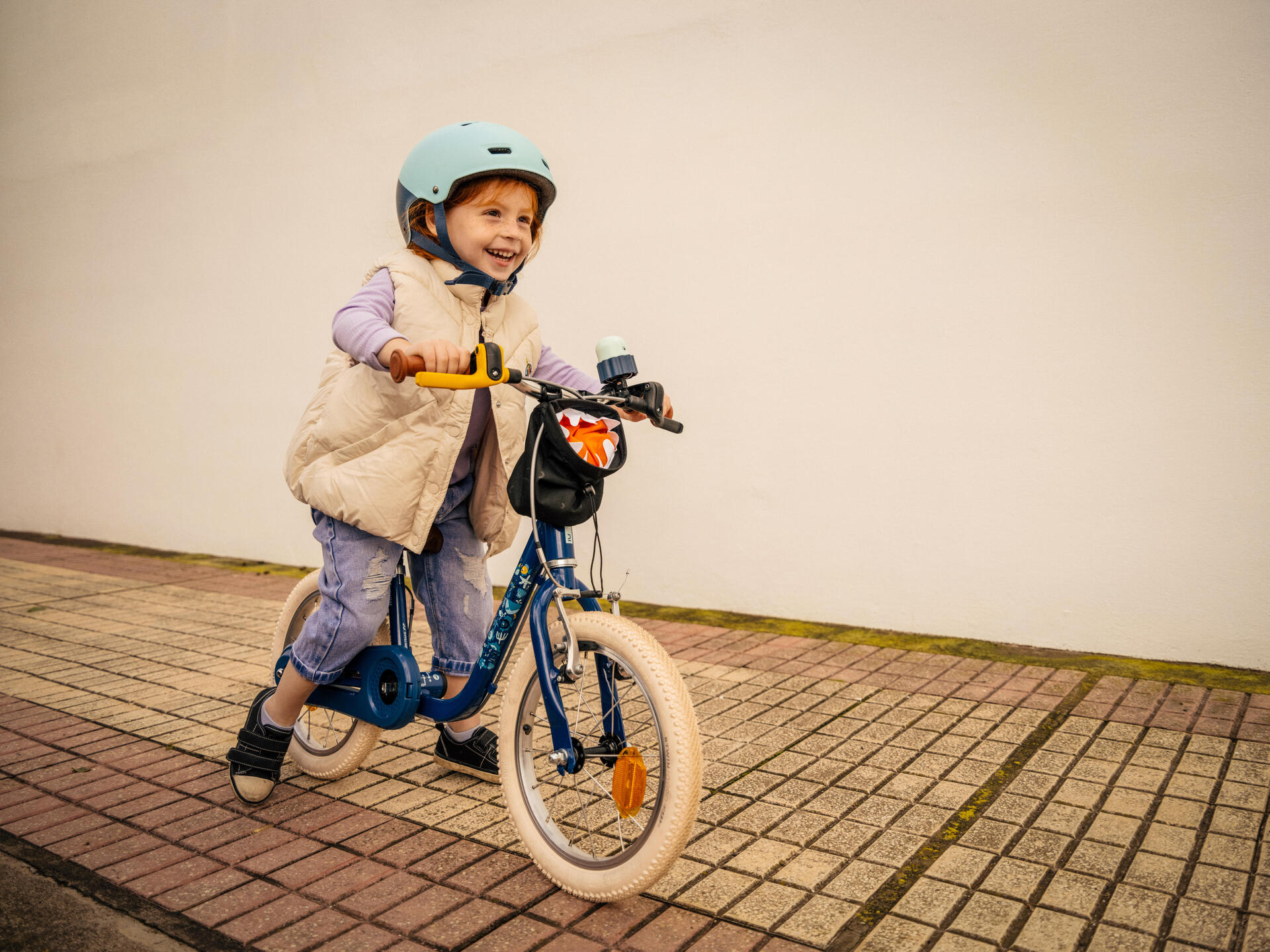 Kids' 2-in-1 Bike Bell Firstbell Blue