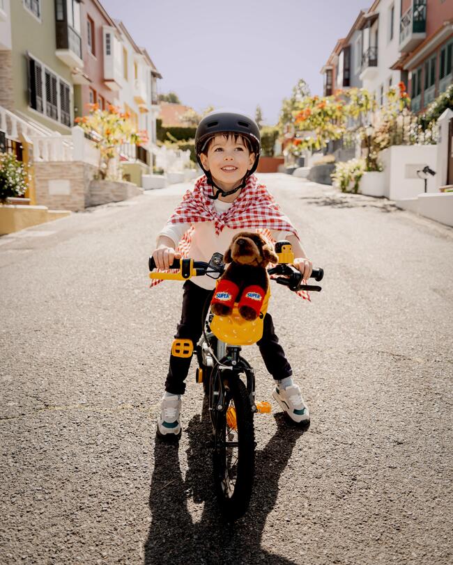 Bici bambino in 3-5 anni DISCOVER 900 azzurra 14 pollici BTWIN