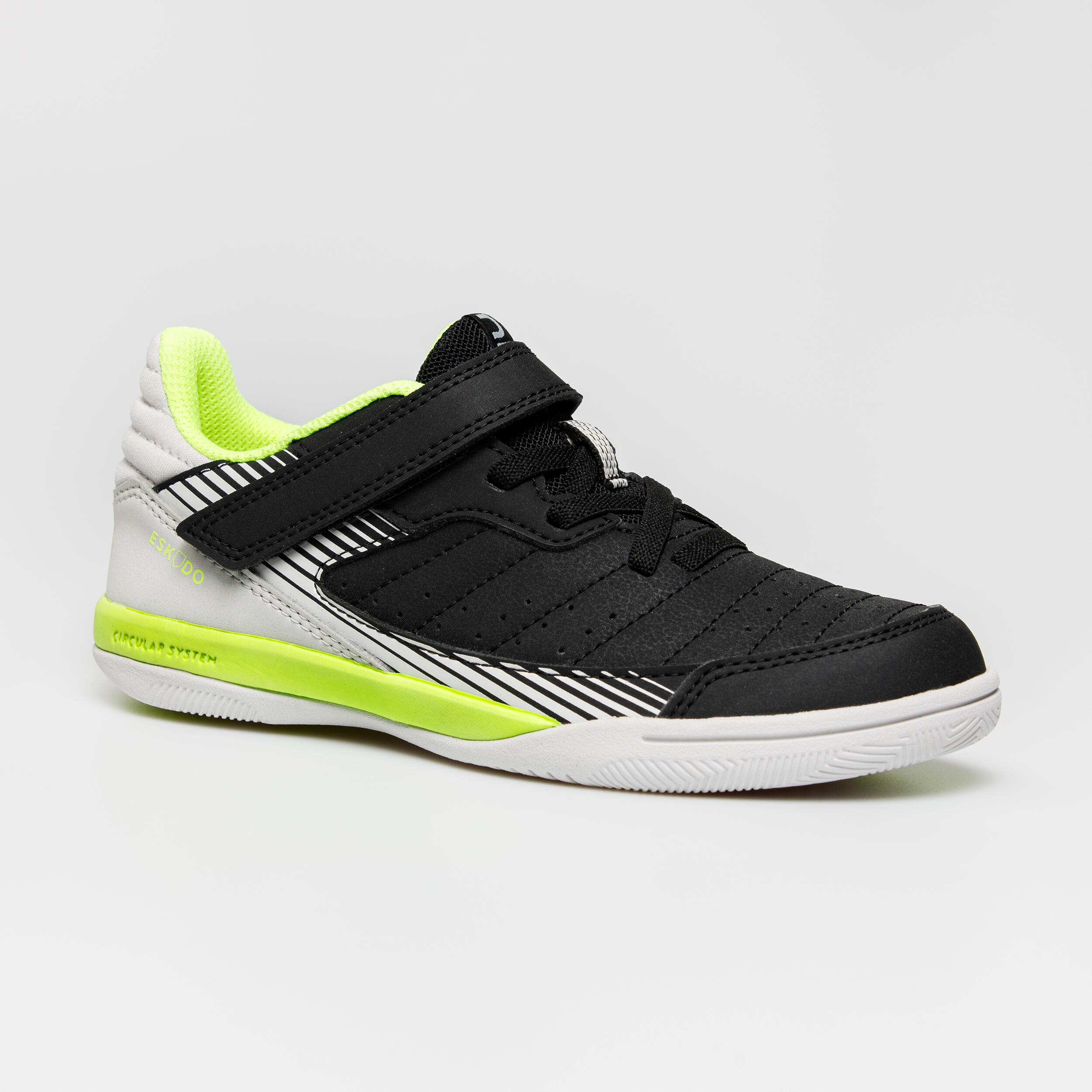 Kids' Futsal Shoes Eskudo 500 KD - Black/Yellow 6/17