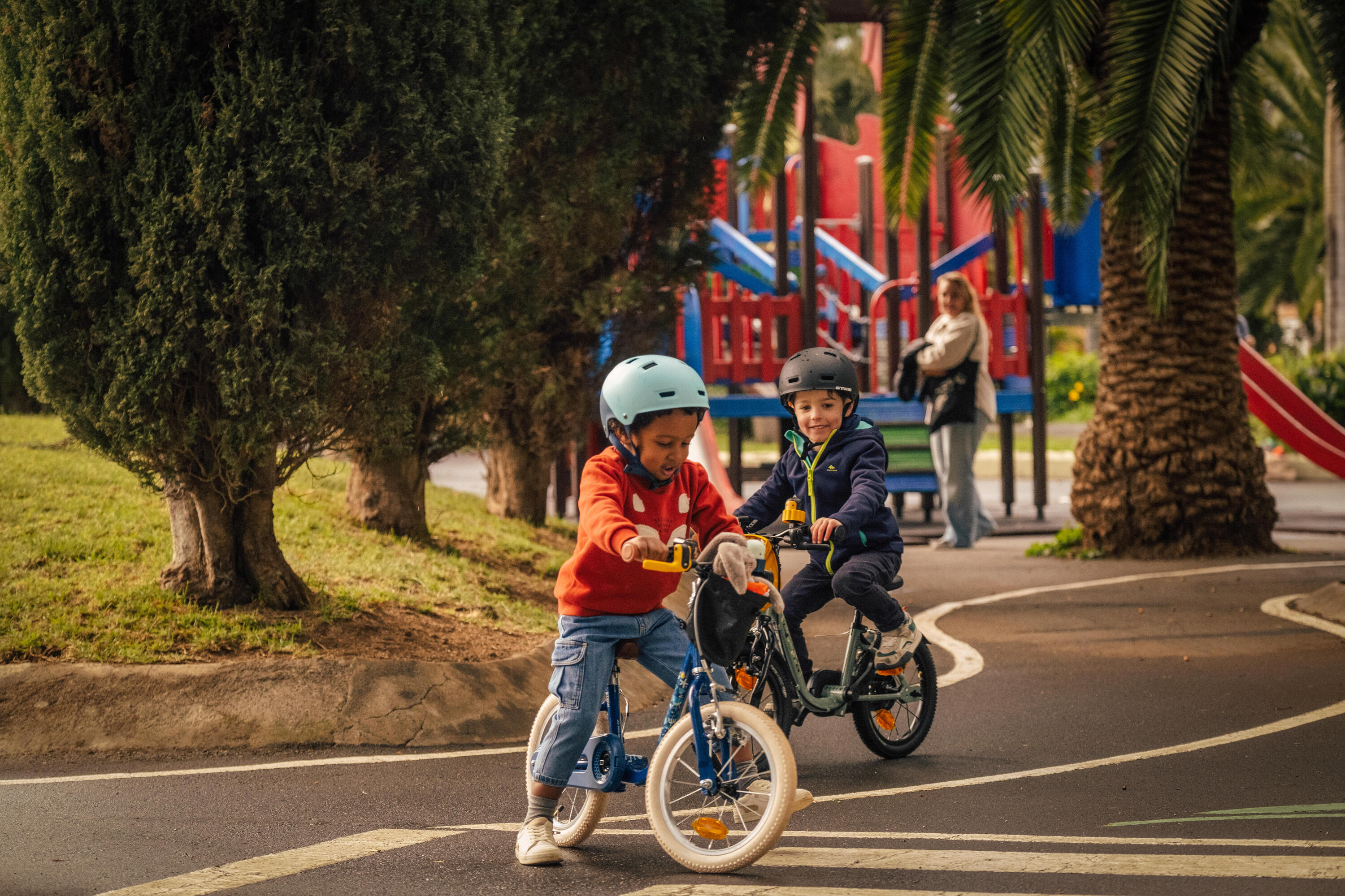 2-in-1 kinderfiets/loopfiets DISCOVER 900 3-5 jaar 14 inch blauw 21/34